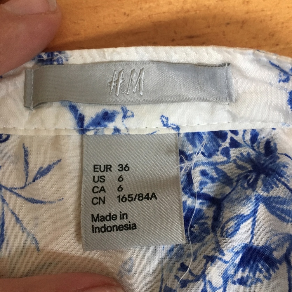 Blue Floral Button Up - Picture 6 of 6